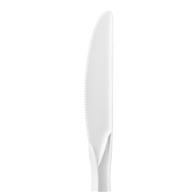 Couteau Biodégradable CPLA Blanc 18cm (50 Utés)