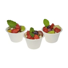 Bol en Canne à Sucre Blanc 100ml Ø7,5cm (50 Utés)