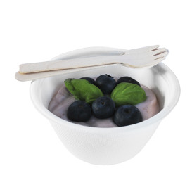 Bol Dégustation en Canne à Sucre Blanc 180ml Ø9,5cm (50 Utés)