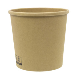 Pot en Carton Kraft 750ml Ø11,6cm (25 Utés)