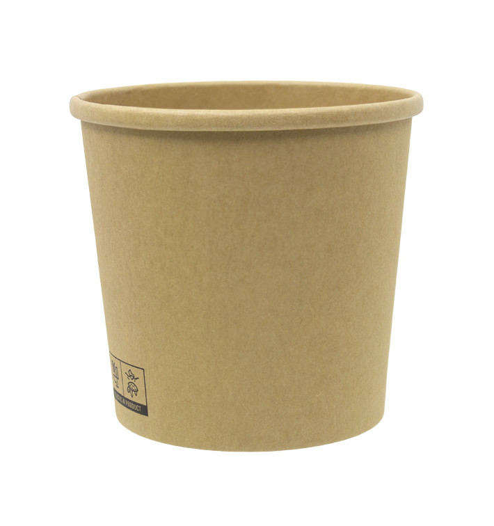 Pot en Carton Kraft 750ml Ø11,6cm (25 Utés) Pot en Carton Kraft 750ml Ø11,6cm (25 Utés)