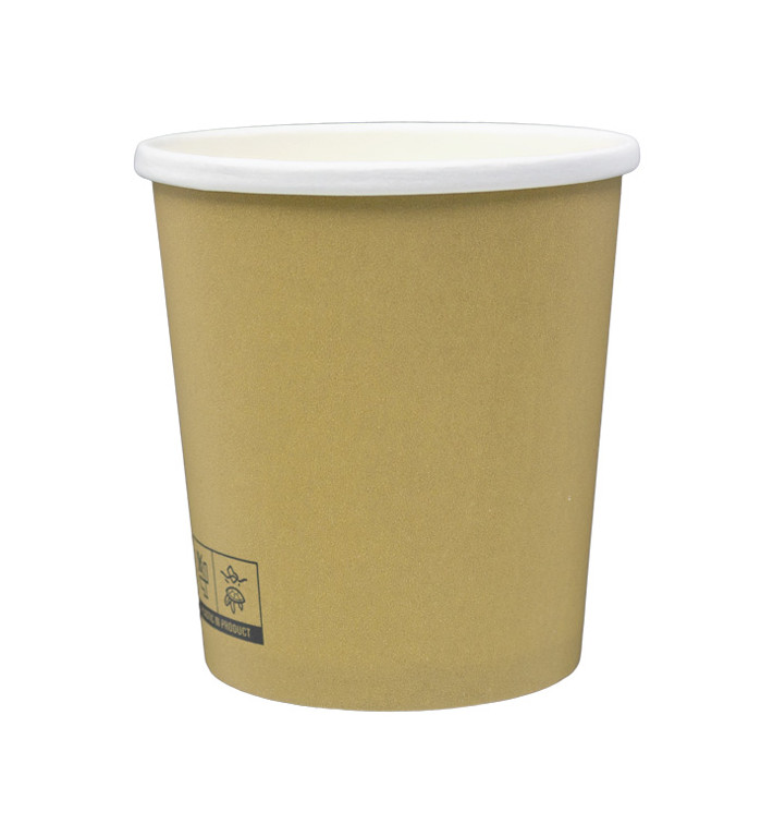 Pot en Carton Kraft avec Bordure Blanche 450ml Ø9,8cm (25 Utés) Pot en Carton Kraft avec Bordure Blanche 450ml Ø9,8cm (25 Utés)