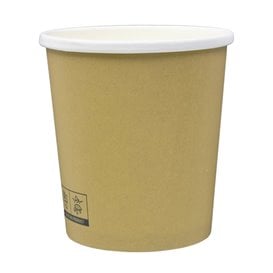Pot en Carton Kraft avec Bordure Blanche 450ml Ø9,8cm (25 Utés)