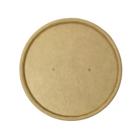 Couvercle en Carton Kraft pour Pot de 750/1.000ml Ø11,6cm (25 Utés)