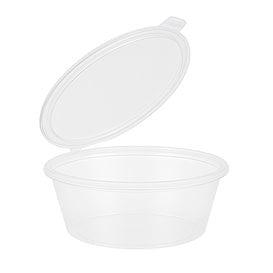 Pot à Sauce avec Charnière PP 6Oz/180ml (100 Utés)