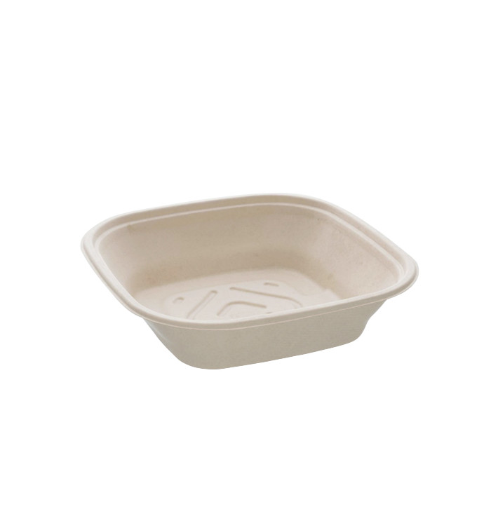 Bol Canne à Sucre Carré Naturel 2250ml 27cm (50 Utés) Bol Canne à Sucre Carré Naturel 2250ml 27cm (50 Utés)