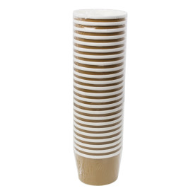 Pot en Carton Kraft avec Bordure Blanche 250ml Ø9,0cm (25 Utés)