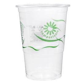 Gobelet Biodégradable PLA Transparent 250ml Ø7,3cm (25 Utés)