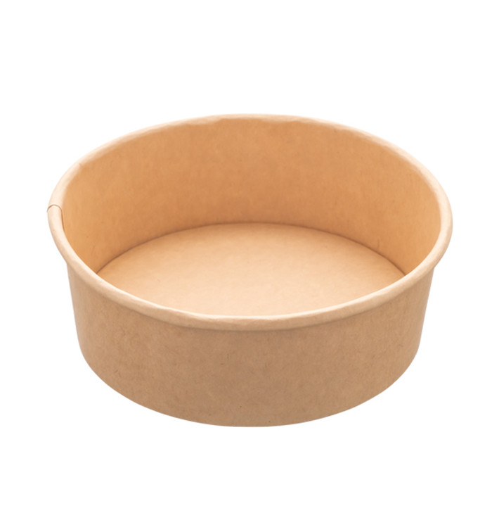 Saladier en Carton Kraft 1.300ml Ø18,5cm (50 Utés) Saladier en Carton Kraft 1.300ml Ø18,5cm (50 Utés)