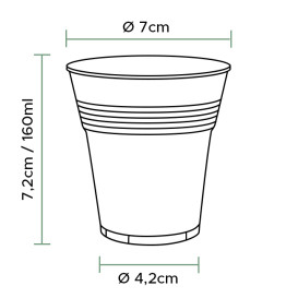 Gobelet Plastique Vending 160ml Transparente (100 Unités)