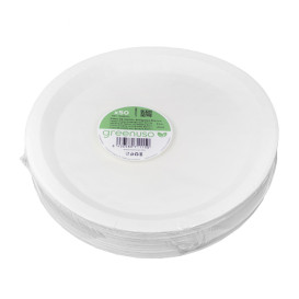 Assiette en Carton Ronde Blanc Ø26cm 250g/m² (50 Utés)