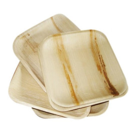 Assiette carrée en Feuilles de Palmier 24x24cm (200 Unités)