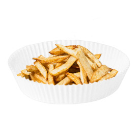 Papier Kraft pour Friteuse sans Huile Blanc 90g Ø22x4cm (50 Utés)