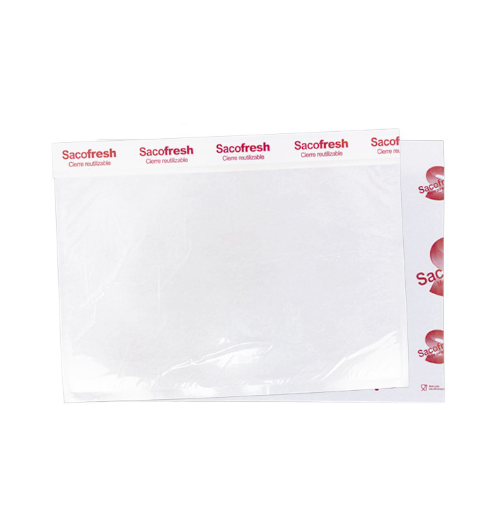 Sac en PE et Papier Réutilisable Fermeture Adhésiv Sacofresh Rouge 30x36cm (1.000 Utés) Sac en PE et Papier Réutilisable Fermeture Adhésiv Sacofresh Rouge 30x36cm (1.000 Utés)
