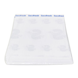 Sac en PE et Papier Fermeture Adhésiv Sacofresh Bleu 30x25cm (100 Utés)