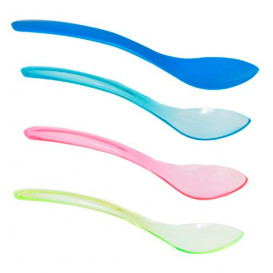 Petite Cuillere Glace Bleu - Plastique - 12 cm - colis x2000