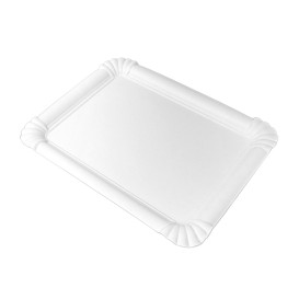 Plat Rectangulaire en Carton Blanc 18x24cm (600 Utés)