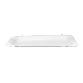 Plat Rectangulaire en Carton Blanc 12x19cm (50 Utés)