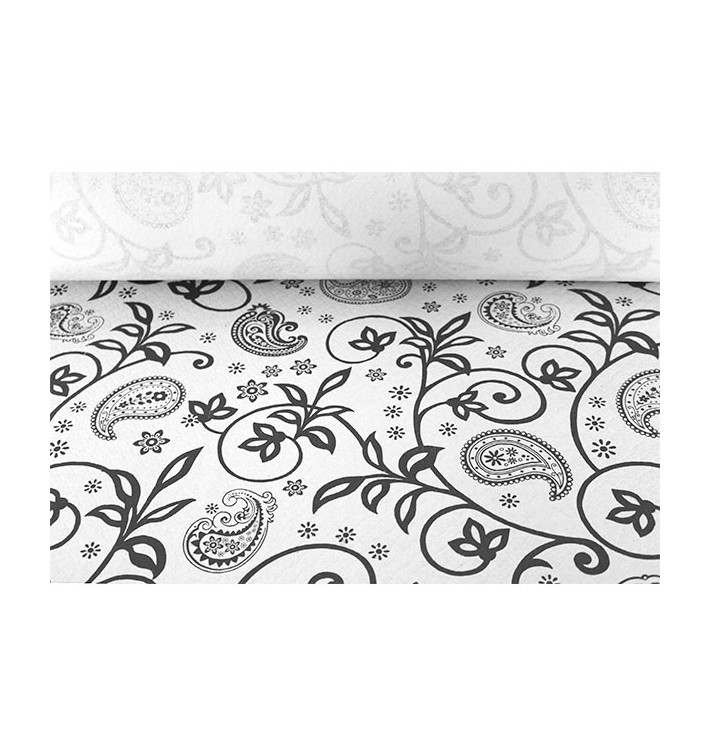 Nappe papier en ROULEAU "Cachemire" Blanc 1,2x100m 37g (1 Uté) Nappe papier en ROULEAU "Cachemire" Blanc 1,2x100m 37g (1 Uté)