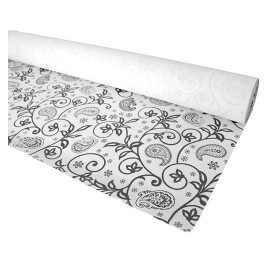 Nappe papier en ROULEAU "Cachemire" Blanc 1,2x100m 37g (1 Uté)
