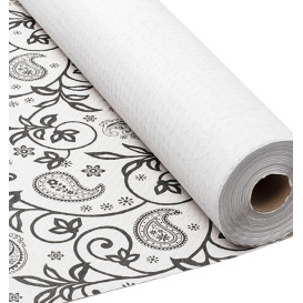 Nappe papier en ROULEAU "Cachemire" Blanc 1,2x100m 37g (1 Uté)