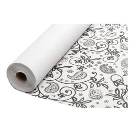Nappe papier en ROULEAU "Cachemire" Blanc 1,2x100m 37g (1 Uté)
