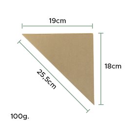 Cornet en Papier Ingraissable Kraft 25,5cm 100gr (100 Utés)