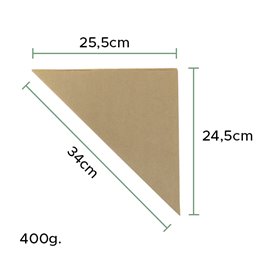 Cornet en Papier Ingraissable Kraft 34cm 400gr (2.000 Utés)