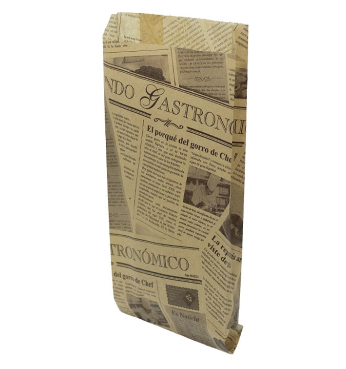 Sac en Papier Sandwich Kraft Times 12+2x26cm (100 Utés) Sac en Papier Sandwich Kraft Times 12+2x26cm (100 Utés)