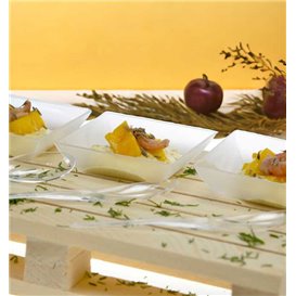 Plateau Réutilisable Dégustation PP Carré 6x6cm 35ml (25 Utés)