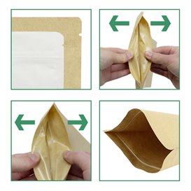 Sac DoyPack avec fermeture et fenêtre Blanc 25+12x35cm (50 Utés)