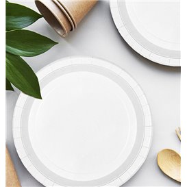 Assiette en Carton Ronde Ingraissable Blanc Ø18cm 220g/m² (50 Utés)