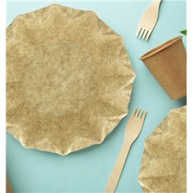 Assiette Creuse en Carton Kraft “Flower” Ø16cm 245g/m² (800 Utés)