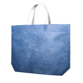 Sac Non-Tissé avec Fond Hexagonal Bleu 44+10x30cm (25 Utés)