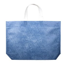Sac Non-Tissé avec Fond Hexagonal Bleu 44+10x30cm (25 Utés)