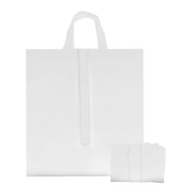 Sac Non-Tissé PREMIUM Pliable Blanc 40+15x40cm (25 Utés)