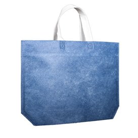 Sac Non-Tissé avec Fond Hexagonal Bleu 44+10x30cm (25 Utés)