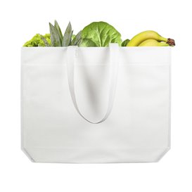 Sac Non-Tissé avec Anses Longues Blanc 48+10x35cm (200 Utés)