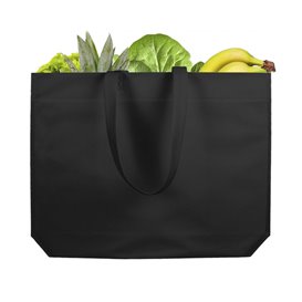 Sac Non-Tissé avec Anses Longues Noir 48+10x35cm (25 Utés)