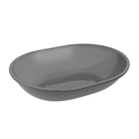 Bol réutilisable durable PP Bio Grey « Revolve » Ovale 1000ml 22x17,4x5cm (36 Utés)