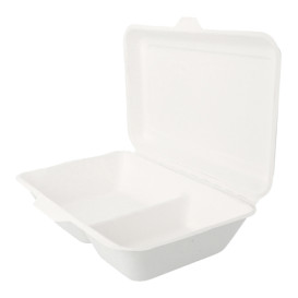 Boîte en Canne à Sucre 2C Blanc 225x165x64mm 