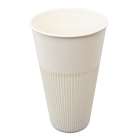 Gobelet Réutilisable et Durable en PP Crème 470ml Ø9,6cm (300 Unités)