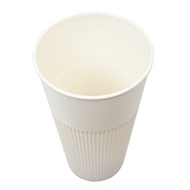 Gobelet Réutilisable et Durable en PP Crème 470ml Ø9,6cm (12 Unités)