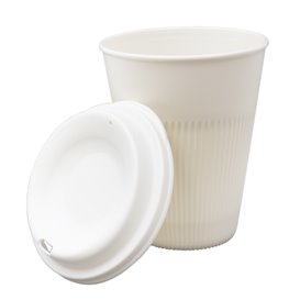 Couvercle Réutilisable en PP Crème pour Gobelet Ø9,6cm (600 Utés)
