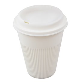 Couvercle Réutilisable en PP Crème pour Gobelet Ø9,6cm (600 Utés)