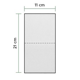 Serviette en Papier Tissu 2E en V Blanc 11x21cm (200 Utés)