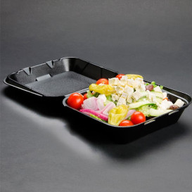 Boîte en FOAM LunchBOX Noir 185x155x70mm (500 Unités)