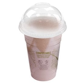 Couvercle Biodégradable en PLA Green Stripe® Dôme Fermé pour Gobelets Ø9,6cm (100 Utés)
