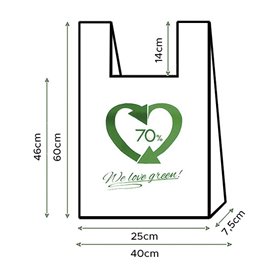 Sac à Bretelles Réutilisable 40x60cm 50µm (100 Utés)
