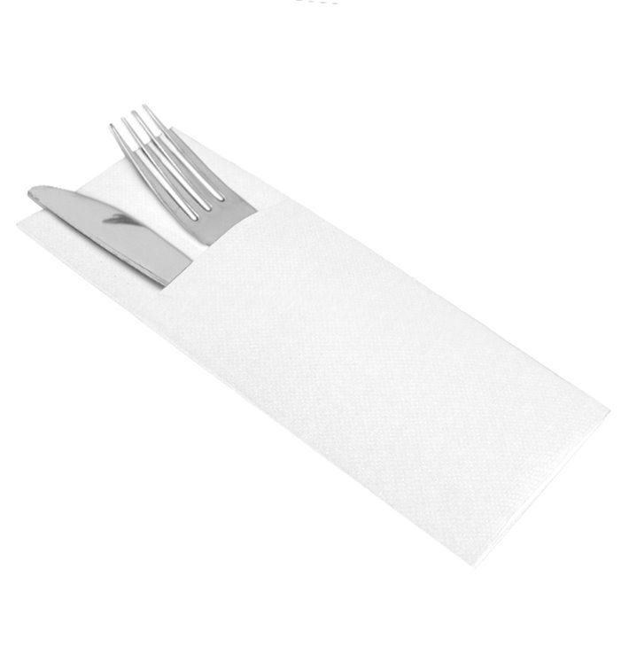 Serviette Kangourou en Papier Molletonnée 33x40cm Blanche (600 Utés) Serviette Kangourou en Papier Molletonnée 33x40cm Blanche (600 Utés)